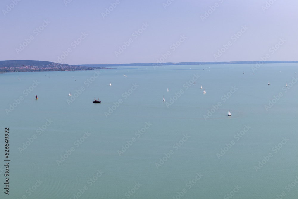 View of Lake Balaton from the city of Tihany