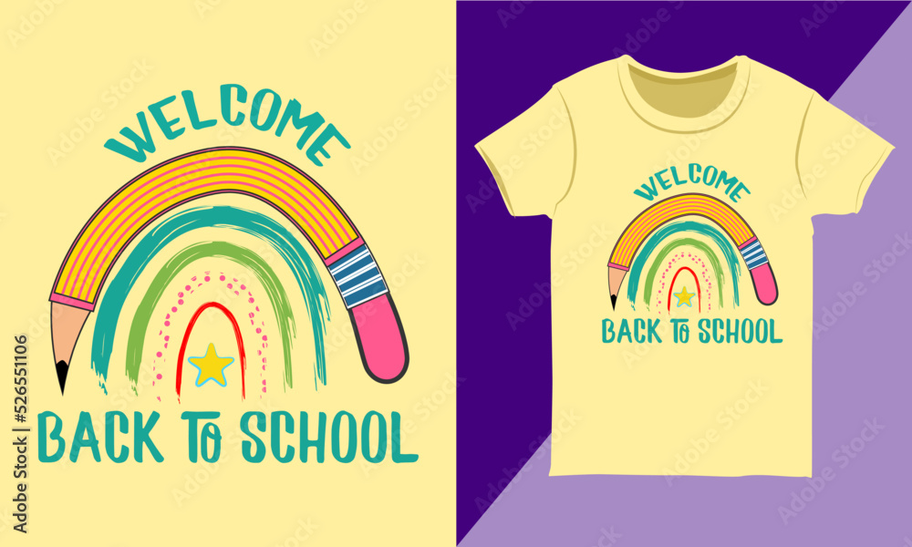 Naklejka premium Welcome Back To School T-shirt Design