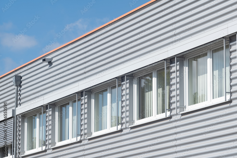 facade of a house with a window facade of a house with a window