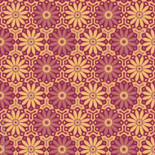 Muster aus grafischen Blumen