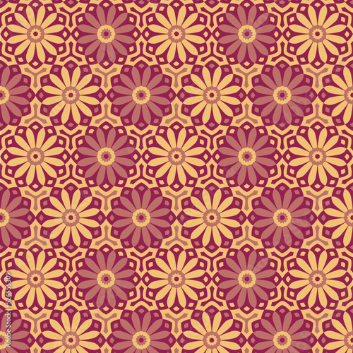 Wallpaper Mural Muster aus grafischen Blumen Torontodigital.ca