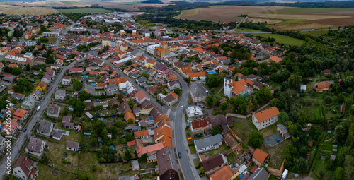 Aerial view around the old town of the city Kralovice in the czech Republic