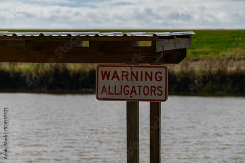 Warning Alligators On The Bayou