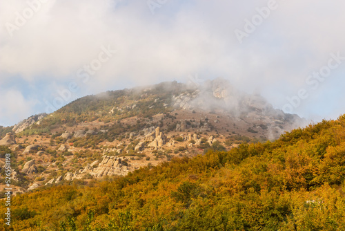 Demerdzhi rocks in the cloud