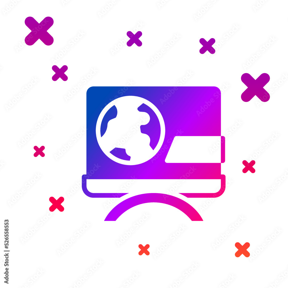 Color Breaking news icon isolated on white background. News on television. News anchor broadcasting. Mass media. Evening news. Gradient random dynamic shapes. Vector Color Breaking news icon isolated on white background. News on television. News anchor broadcasting. Mass media. Evening news. Gradient random dynamic shapes. Vector
