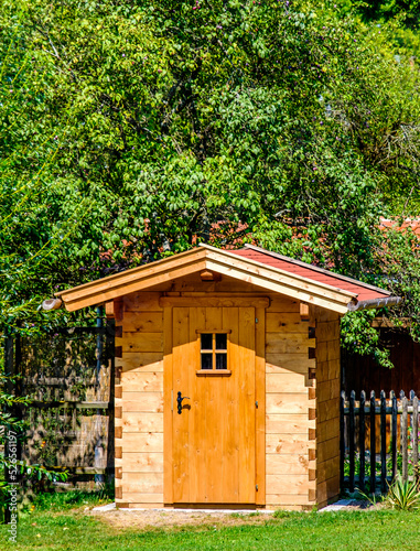 old wooden hut at a park