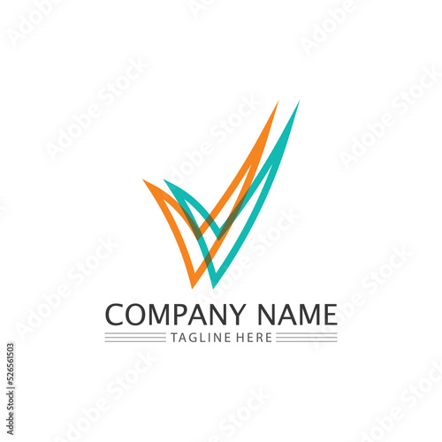 V Letter Logo Template vector © anggasaputro08