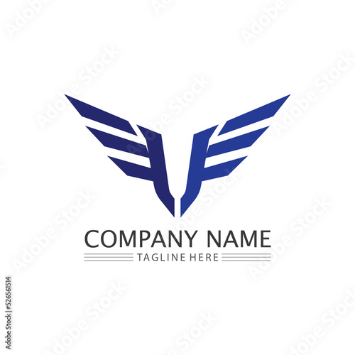 V Letter Logo Template vector