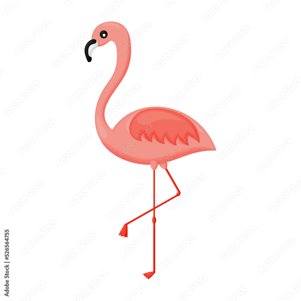 Obraz premium Cartoon flamingo icon.