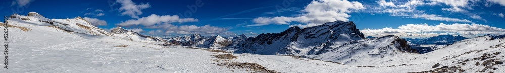 Panoramic mountain view in Fanes alps