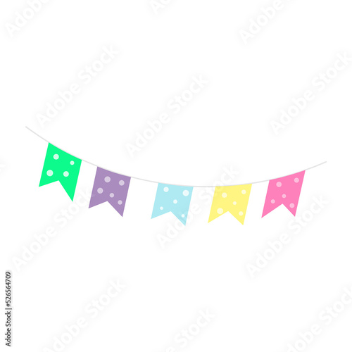 Colorful party flags icon.