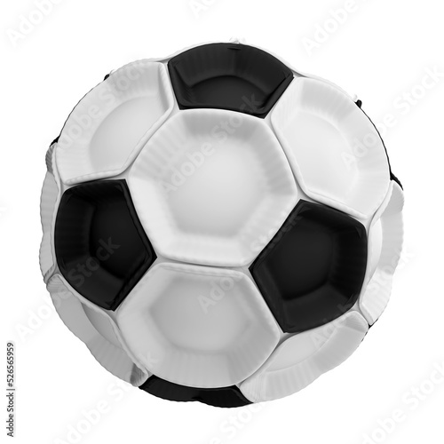 modern abstract soccer ball design 3d-illustration
