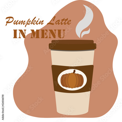 Pumpkin latte coffee menu