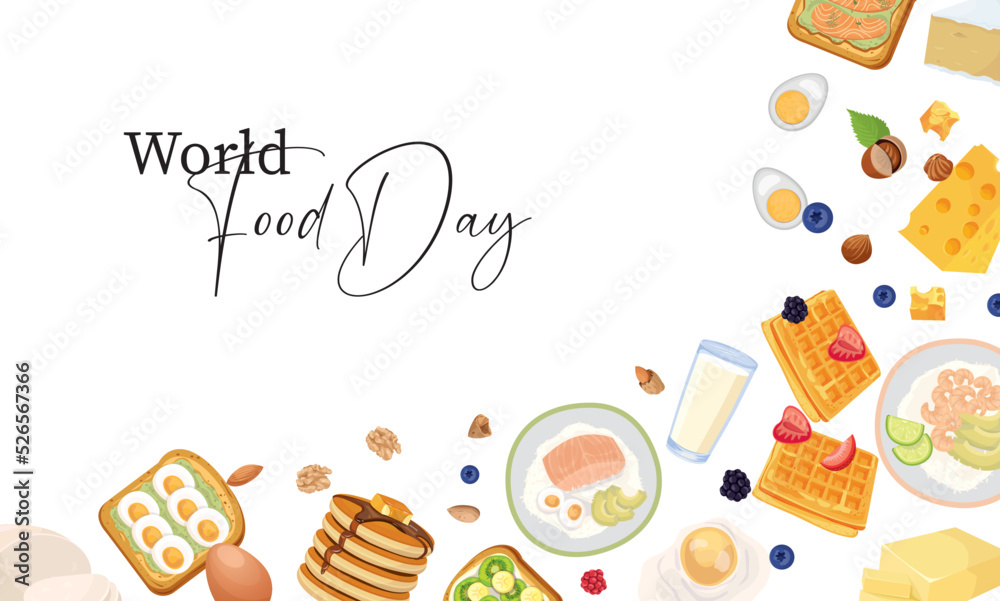 world food day illustration conceptual vector. world food day illustration conceptual vector.