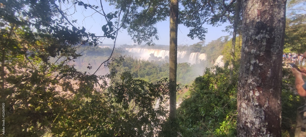 Naklejka premium Waterfall in National Park Iguazu, Misiones, Argentina