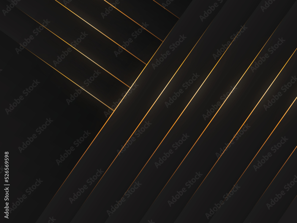 abstract beautiful geometric black with gold background