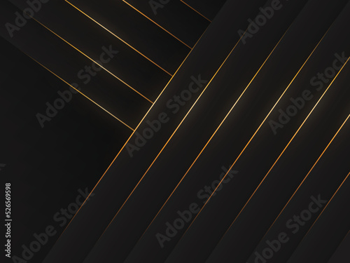 abstract beautiful geometric black with gold background