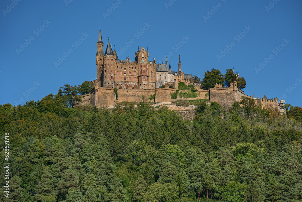 Castle Hohenzollern near Bisingen in the swabian alps, Germany