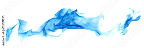 Fotografie, Obraz isolated on white blue fire line