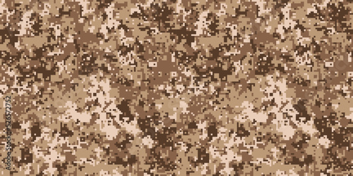 Pixel camouflage for a soldier army uniform. Modern camo fabric design. Digital military vector background.