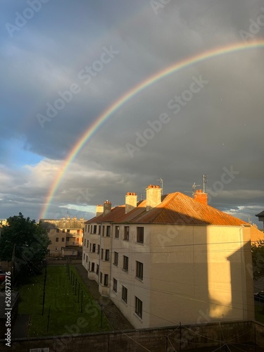 rainbow in the city