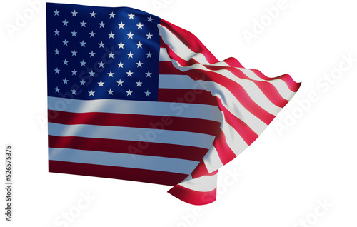 3D 4K wehende National Fahne Flagge Land Wahrzeichen Amerika USA