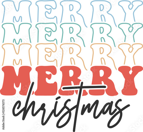 Merry Christmas T-Shirt Design  Posters  Greeting Cards  Textiles  and Sticker Vector Illustration