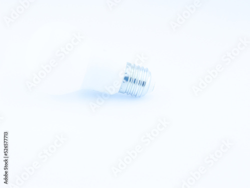  White light bulb. Very bright. On a white background  the concept is intended to give a bright light. use as wallpaper