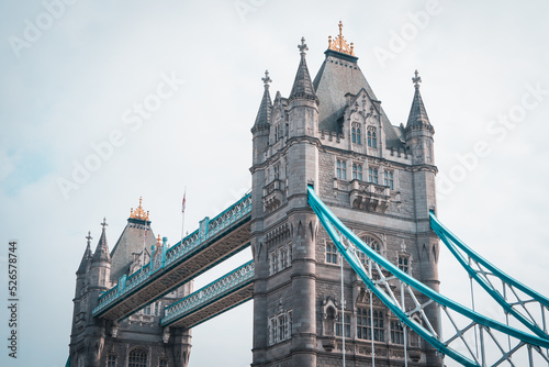 Tower Bridge in London on a cloudy day from another perspective