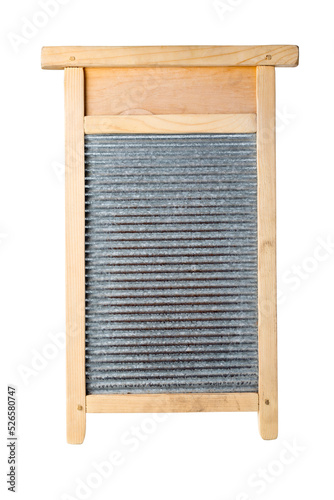 Vintage washboard isolated photo