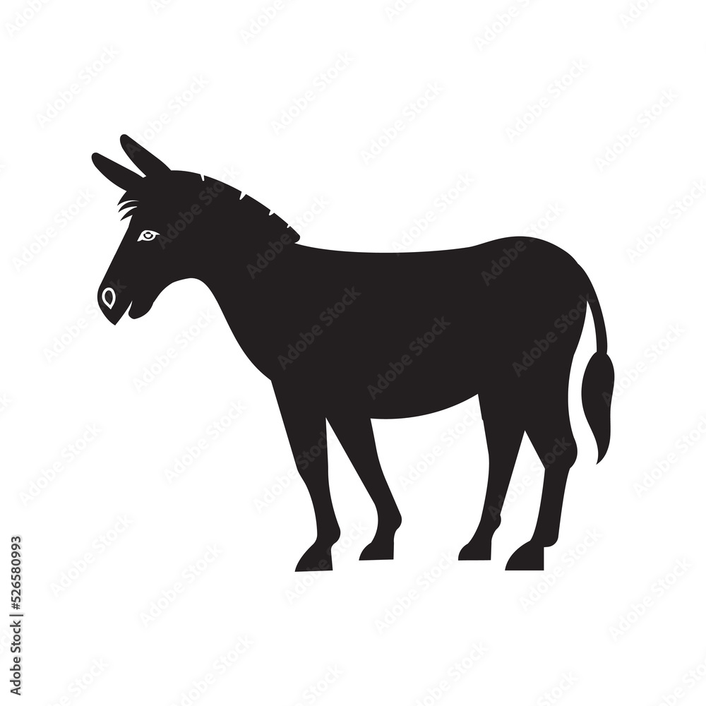 Animals wild black zebra icon | Black Vector illustration |