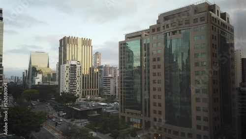 Modern buildings in São Paulo, Brazil. São Paulo skyline. Faria Lima Avenue view  photo