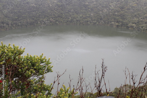 Laguna de Guatavita, sitio sagrado de los Indígenas Muiscas en Colombia photo