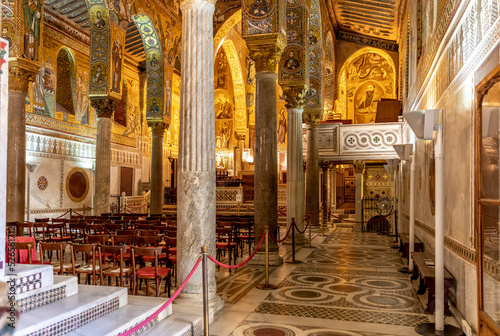 Palermo, Sicily - July 6, 2020: Interior of the Palatine Chapel of Palermo in Sicily, Italy photo