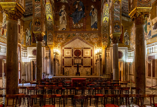 Palermo, Sicily - July 6, 2020: Interior of the Palatine Chapel of Palermo in Sicily, Italy photo