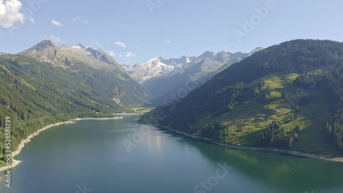Durlassboden Hydroelectric reservoir in the Zillertal Alps, Austria photo