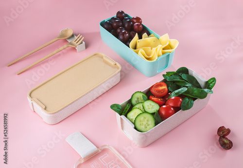 Vászonkép Office or school vegetarian lunch box