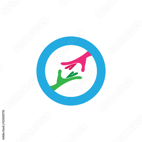 charity icon logo vector design template