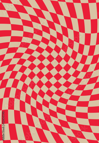 psychedelic geometric pattern with squares. Optical illusion background. Vector illustration
