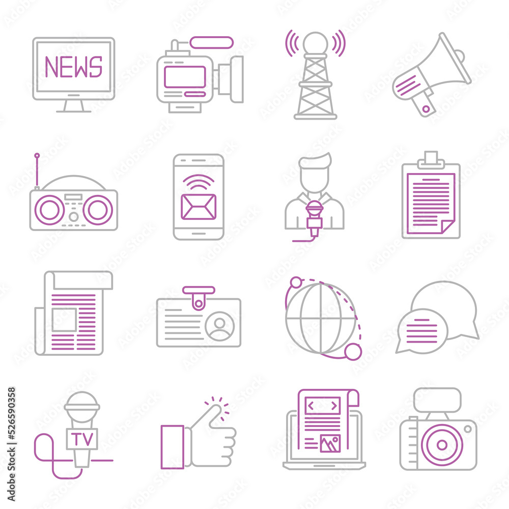 News icons set News icons set