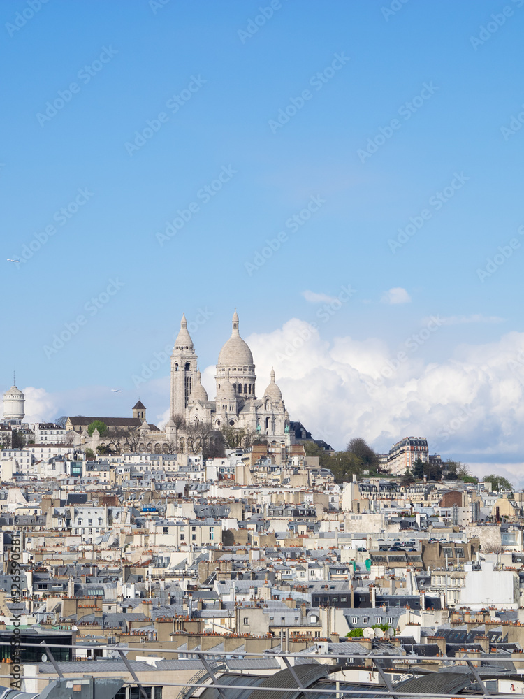 cityscape of the hill of montmatre in paris