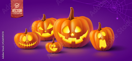 Vector illustration. Happy Halloween design template.
