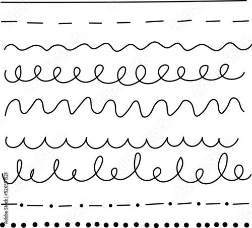 doodle lines, frame, dividers vector design