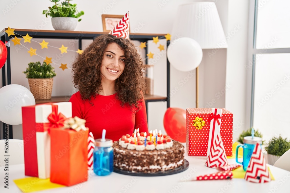 Young hispanic woman smiling confident celebrating birthday at home Young hispanic woman smiling confident celebrating birthday at home