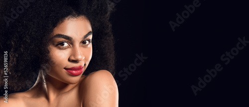 Portrait of beautiful Afric...
