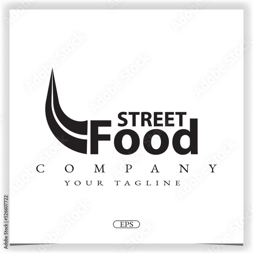 Street food logo premium elegant template vector eps 10