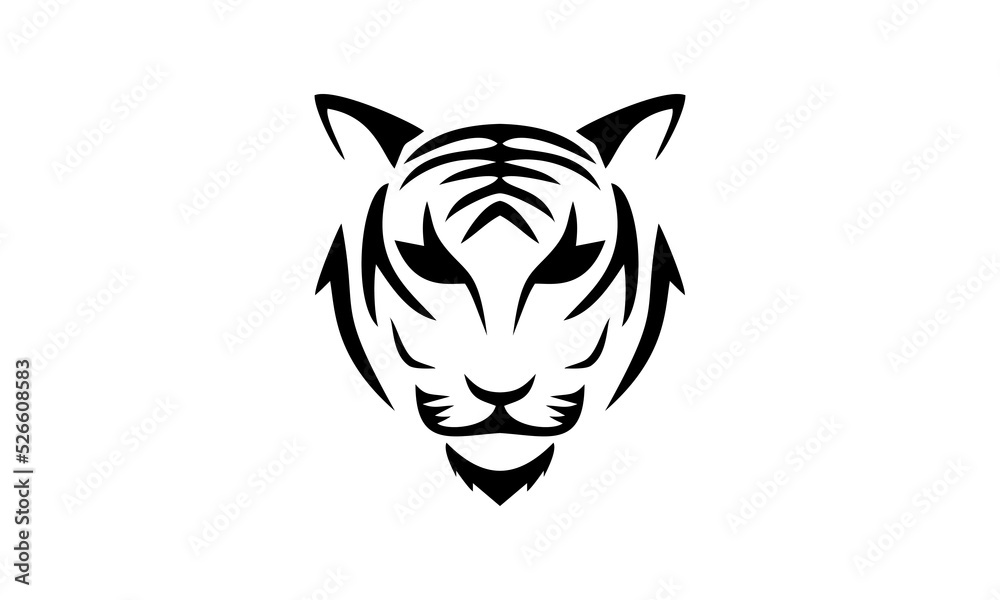 tiger face silhouette logo tiger face silhouette logo
