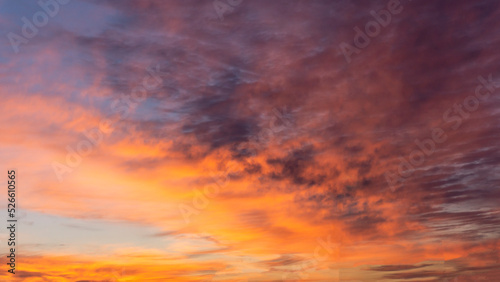 Sunset / sunrise background with nothing in the foreground can be used as sky replacement with room for text © Patrick Rolands