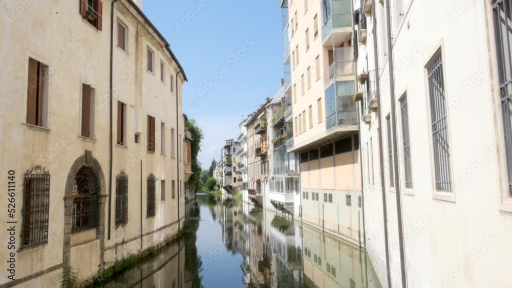 Padua, Italy, view of the canal from the Torricelle Bridge Padua, Italy, view of the canal from the Torricelle Bridge