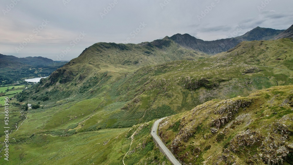 Road to Pen Y Pass, Penny Y Gwryd and Mount Snowdon, Wales, UK